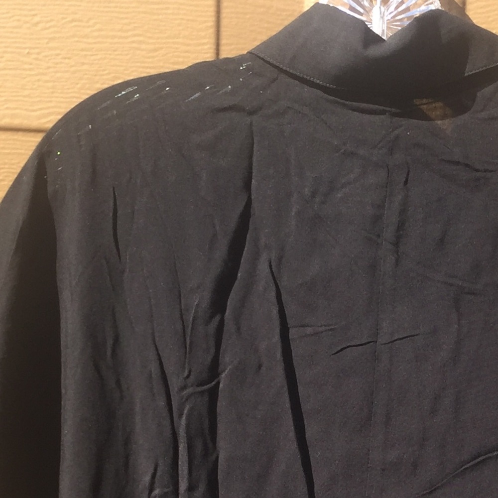 Black button-up blouse, NWT - Picture 8 of 8